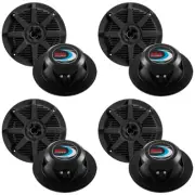 Pack of (4) BOSS Audio Systems MR62B 6.5 Inch Marine Stereo Speakers