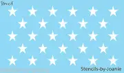 Patriotic Stencil (28) 1.75 inch Stars Proud American Flag Country Art Signs