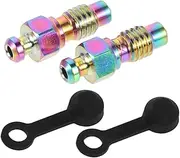 Universal Stem Bolts Sturdy Oil Disc Brake Bleeder Screws Easy Install Handlebar Stem Screws Set Includes Cap