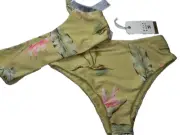 NWT BILLABONG LADIES MAUI BABE ONE SHOULDER HI BIKINI SET SIZE 10