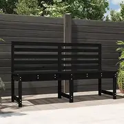 Generic Garden Bench Black 157.5 cm Solid Wood Pine,824043