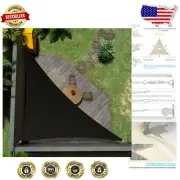 6' x 11' Shade Sail: Black Canopy with 95% UV Protection & Easy Install