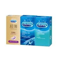 在飛比找momo購物網優惠-【Durex杜蕾斯】超薄勁潤裝5入+活力12入+激情12入保