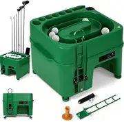 Automatic Golf Ball Dispenser, Electric Induction Automatic Ball Dispenser with 6 Holes Club Holder, Golf Balls Driver with Hold 40 Balls at Once, Golf Ball Teeing Device for Various Venues