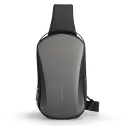 Sling Backpack Men, Sleek Aesthetic Sling Bag with Hard Shell Design and USB ...