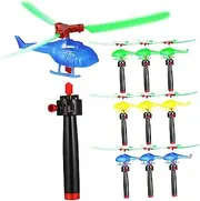 ERINGOGO 9pcs Helicopter Outdoor Playset Outside Toys Sports Flying Toys Party Favors Playthings Planes Toys Funny Flying Toys Flying Launcher Toy Plastic