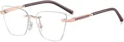 [HDUBFY] glasses frame women metal clear lens rimless glasses female spring hinge decoration