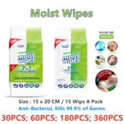 Skin n Surfaces Sanitiser Cleaning Moist Wipes Kill 99.9% Gems Alcohol Free Wipe