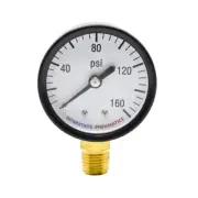 Pressure Gauge 160 PSI 2" Diameter 1/4" NPT Bottom Mount G2012-160
