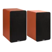 ELAC Debut ConneX DCB41-OR Powered Bookshelf Speakers with Bluetooth (Orange)
