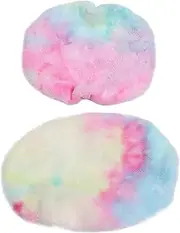 Ciieeo Bathroom Essential Soft Polyester Toilet Seat Cover Tie-dye Pattern Easy Install