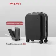 Mixi Patent Design Aluminum Frame Suitcase Carry On Rolling Luggage Black 20"