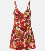 [SIR] SIR Primrose floral linen minidress AU 6 red