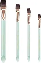Flat Brushes Set, Professional Paint Brushes, Long Handle Artist Brush for Watercolor, Acrylic, and Oil Painting