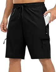 [Rdruko] Men's Hiking Shorts Quick Dry Lightweight Outdoor Sports Shorts with 5 Pockets for Travel Camping