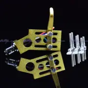New 20pcs/lot OFC leadwire CNC machined straight tonearm Angled GOLD headshell