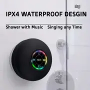 Portable LED Waterproof Suction Wireless Bluetooth Speaker for Shower Bathroom