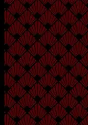 A4 Art Deco Notebook 140 pages Black on Dark Red: Blank lined paper, High quality gloss paperback cover By Elizabeth Banks