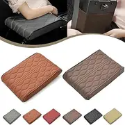 ERQIONGLYW Memory Cotton Car Armrest Box Pad(Universal Style), Sponge Car Armrest Box Pad, Soft Waterproof Leather Car Armrest Box Pad Car Interior Accessory,2pcs a