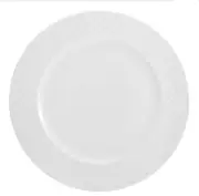 Set of 4 MIKASA Trellis DINNER PLATES White Bone China 11” Elegant Dinnerware