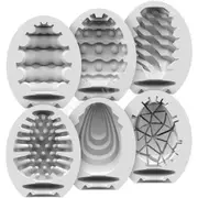 Satisfyer Assorted Masturbator Eggs With Penis Strokers Inside - 6 Pack