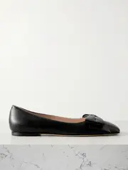 [Valentino Garavani] Valentino Garavani - Bowow Leather Ballet Flats - Black - IT42 IT 42 Black