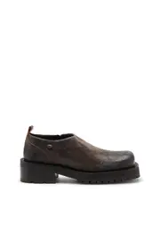 [Diesel] Diesel - D-Texan-Zipped shoes in distressed crackled suede - Mocassins and Mules - Man - Brown 42 Brown