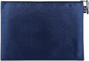 [Anevous] Pack of 3 Document Bags, Waterproof Zip Document Bag, File Bag, Briefcase, Storage Bag for Documents, Receipt, Paper, Office, School Trip, Cosmetics, Navy Blue, A4, 34 x 24 cm