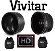 2-Pcs Lens Hi Definition Telephoto & Wide Angle Lens Set For Nikon D3400 D5600
