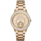 MICHAEL KORS MK6287 Madelyn Gold Tone Stainless Crystal Embellished Watch NWB