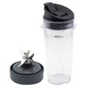 16 oz Cup, Sip & Seal Lid and Extractor Blade 307KKU for Nutri Ninja BL660 BL740