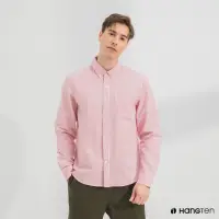 在飛比找momo購物網優惠-【Hang Ten】男裝-口袋長袖襯衫-粉紅