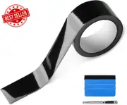 2”x30’ High Gloss Black Vinyl Wrap Kit + Tool for Chrome Delete Trim Car DIY