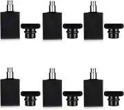 6 Pack 30ml / 1 Oz Black Assorted Refillable Perfume Bottle, Portable Square Empty Glass Perfume Atomizer Bottle Spray Applicator with 4 kinds of perfume dispenser(6 Pack 30ml / 1.01 oz. Black)