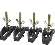 4 Pcs Arcuate Press Plate Clamp - T Track Hold Down Clamps Engraving Machine Pressure Plate Fixture for Woodworking and Metalworking (Black)