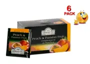 6 PACK Box PEACH & PASSION Black Tea AHMAD 120 Tea Bags