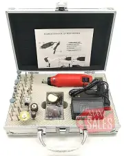60 Pc Rotary Tool Kit Hobby Craft Cut Drill Grind Glass Jewelry Buffing Sanding