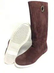 Womens Sebago Groundswell Chocolate Suede Leather Casual Docksides Boots Shoes