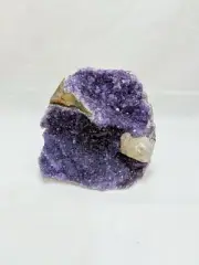 Large Deep Purple Amethyst Geode l Quartz Cluster Geode With Calcite-698.9g