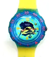 NEW Swatch Scuba 200 Watch NEUWARE SDG101 w/ Case & Papers 1993 Gents Swordfish