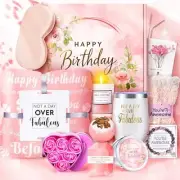 15PCS Birthday Gifts for Women-Self Care Package Get Well Soon Gifts, Pink
