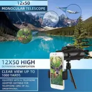 Monocular Telescope 80x100 Zoom HD BAK-4 Portable Powerful Binoculars Day/N Y7I4