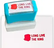Donald Trump Long Live The King Stamp - Self Inking Custom Stamp for Trump Merchandise, Office Supplies, Election Party Decorations, Funny Gift Stamp