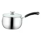Non-Stick Saucepan, Small Milk Pot, Easy to Clean, Cooking with Glass Lid,