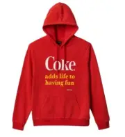 BRIXTON COCA-COLA HAVING FUN HOODIE COKE RED XL