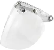 Open Face Helmet Visor Motorcycle Helmet Bubble Lens 3-Snap Bubble Wind Shield Visor Anti-Fog Motorcycle Helmet Lens Flip Up Face Visor Lens(Transparent)