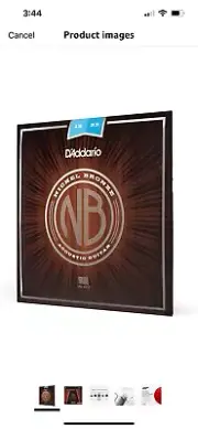 4 PACKS OF D'Addario NB1253 Nickel Bronze Acoustic Light 12-53 Guitar Strings