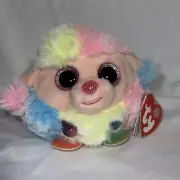 TY Puffies - RAINBOW the Poodle (4 inch) - New Stuffed Toy