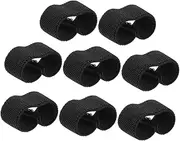 Toyvian Multi-purpose Belt Retainer Loop 8pcs Set Soft Nylon for Duty Belt Holders Backpack Strap Keepers Fixing Loop