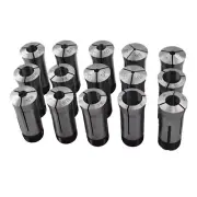 15 Pack Precision 5C Round Collet Set Fractional 1/8" To 1" For Milling Lathe